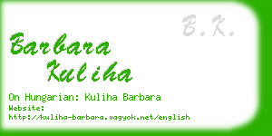 barbara kuliha business card